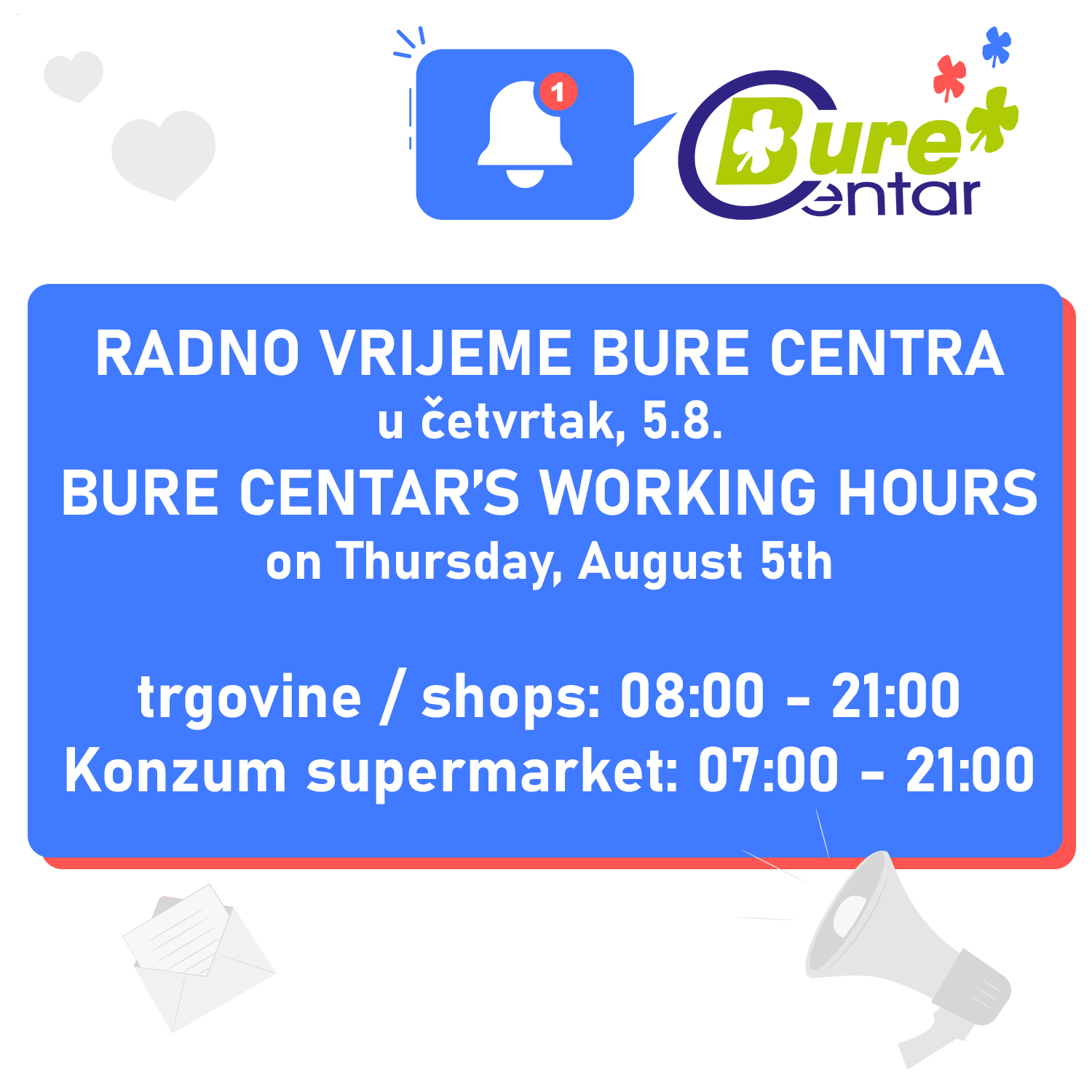 Radno vrijeme Bure Centra