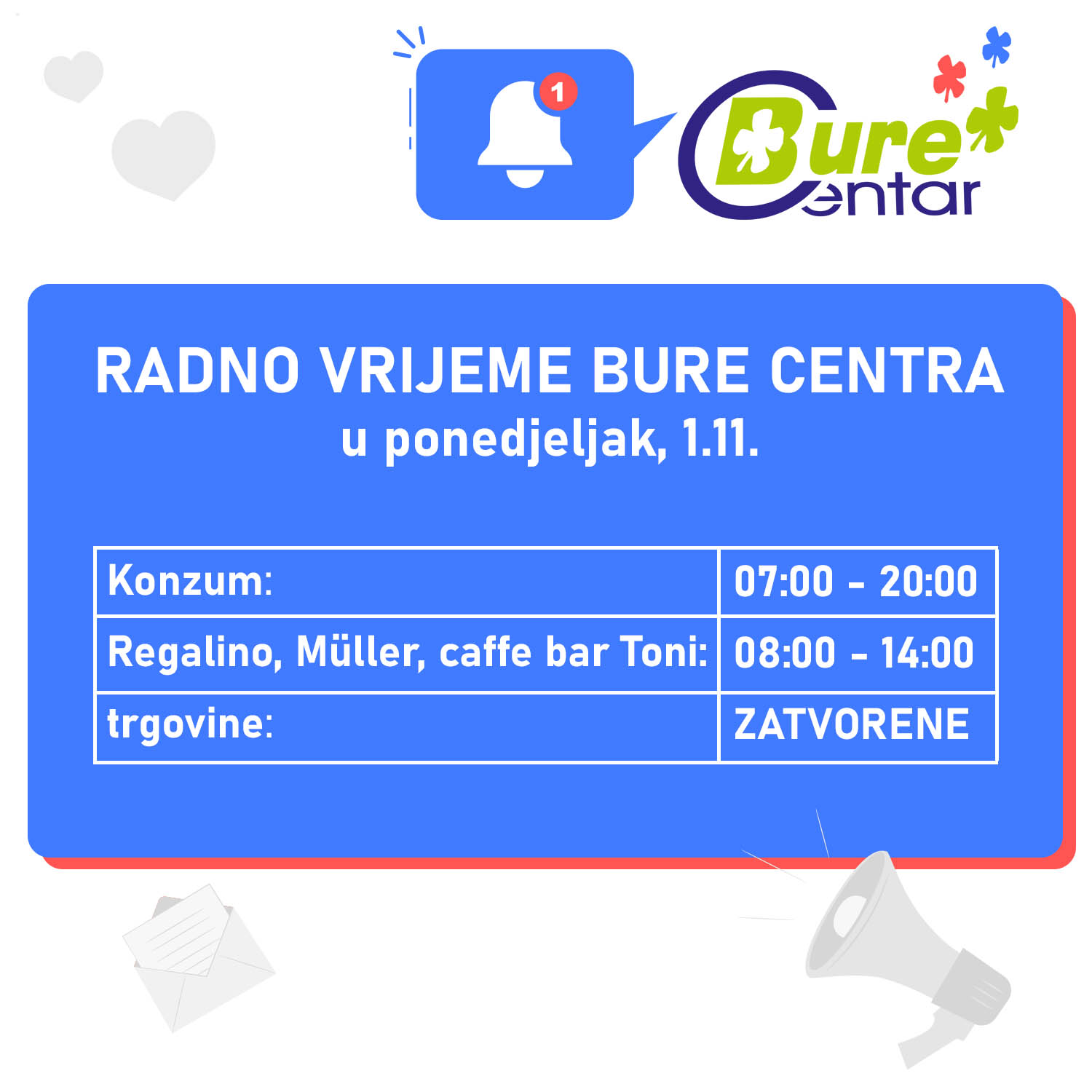Radno vrijeme Bure Centra