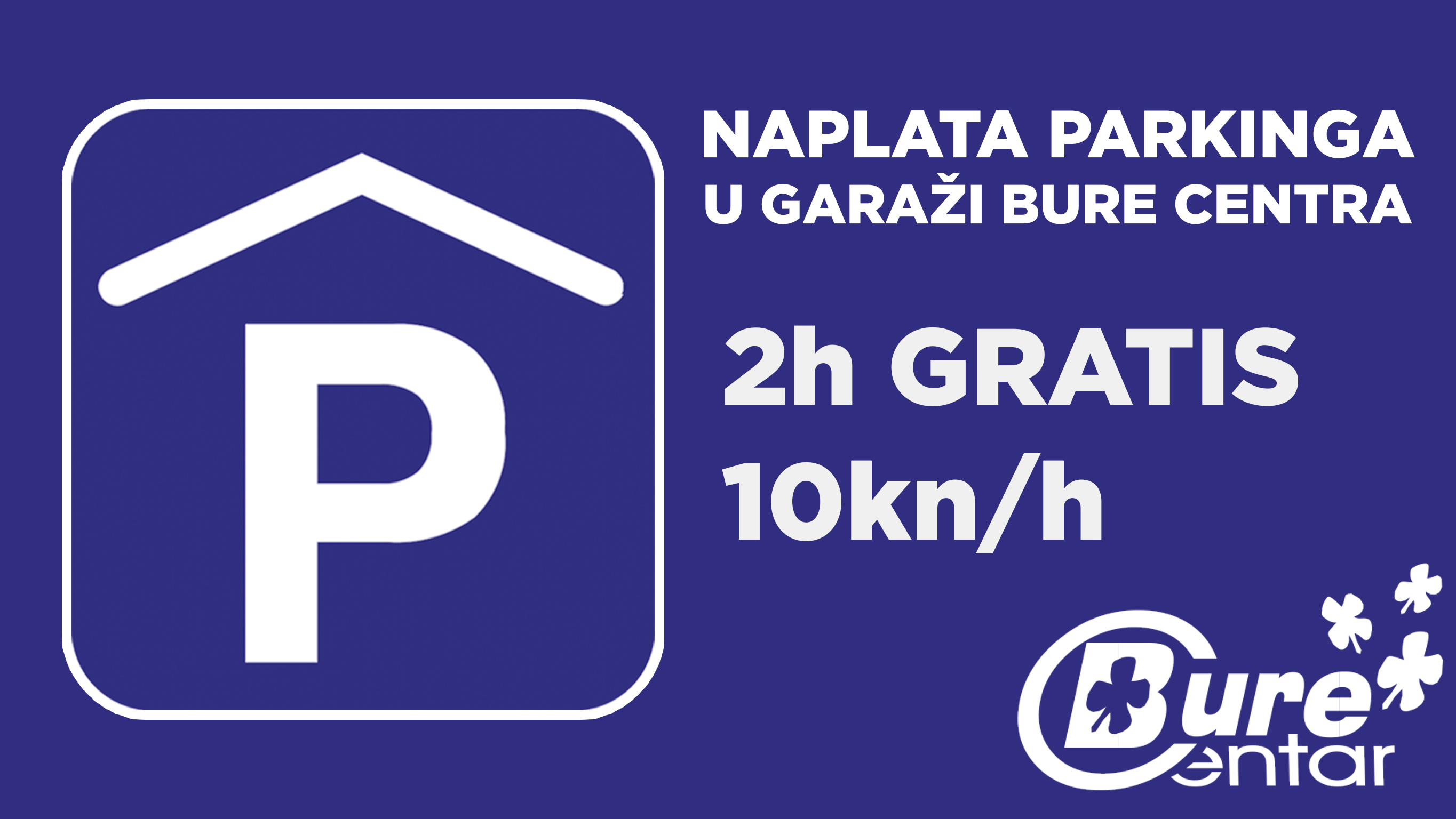 Početak naplate parkinga u garaži Bure Centra od 5.7.