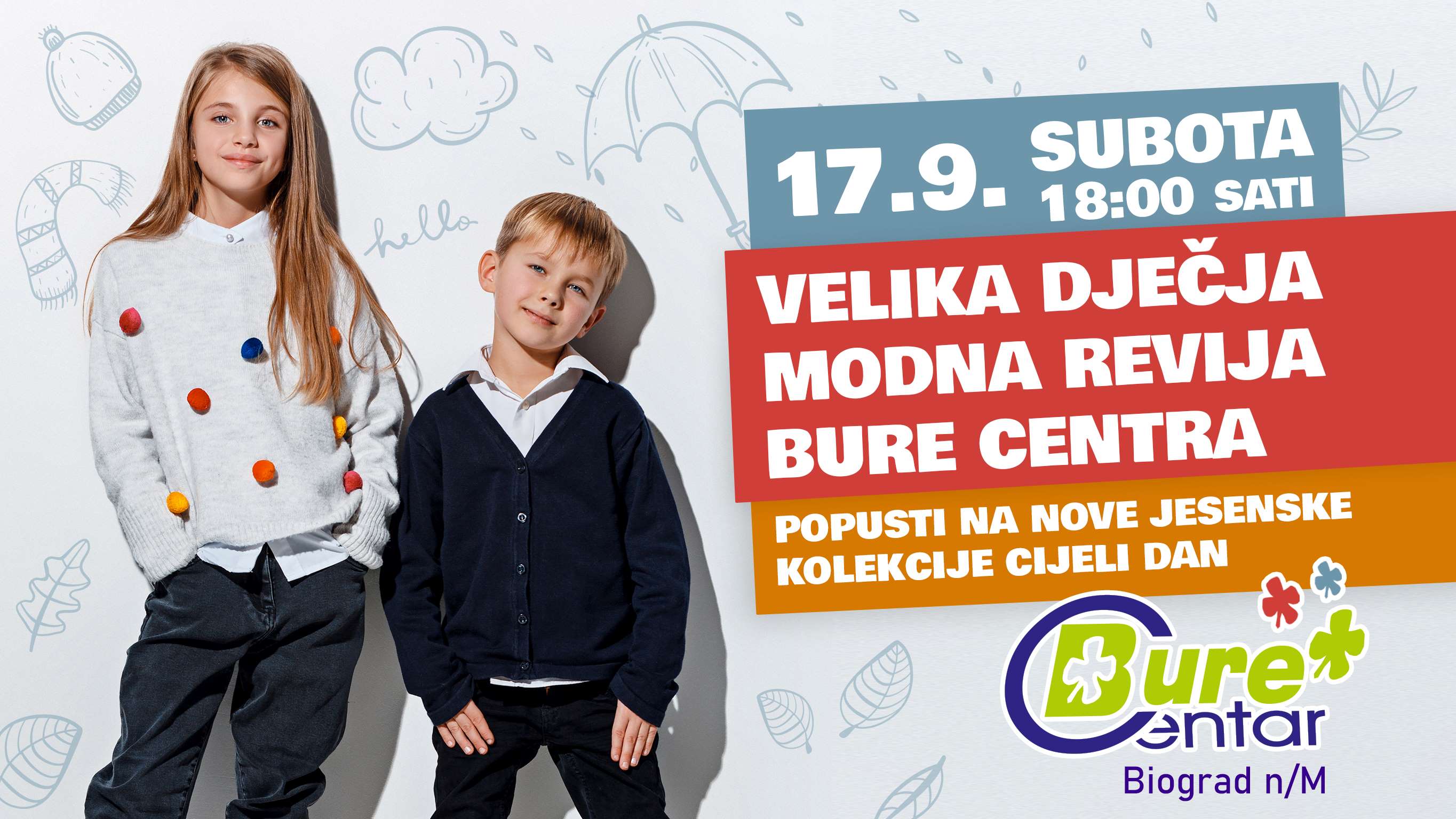 Dječja modna revija uz prvi jesenski đir do Bure Centra