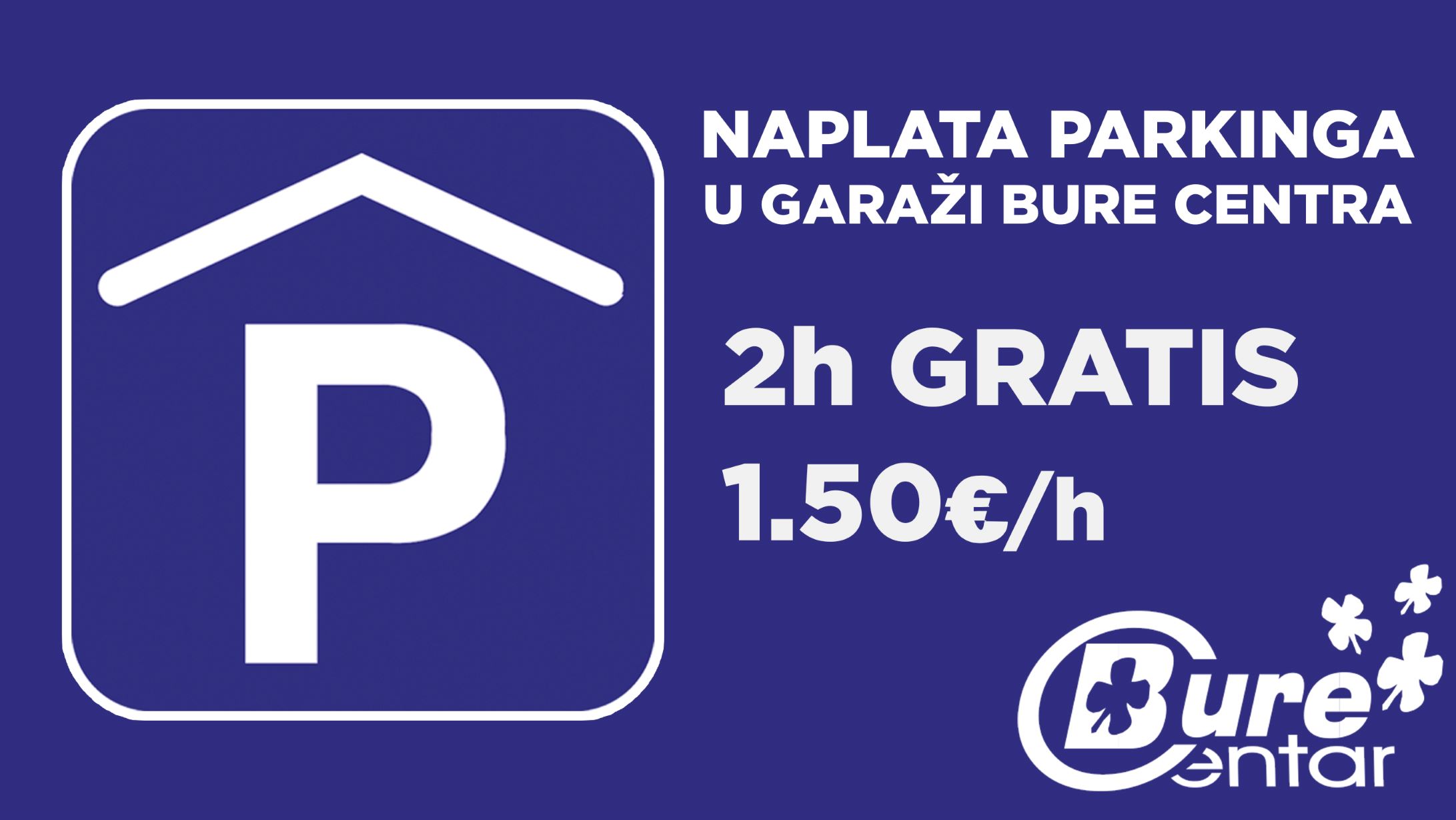 Naplata parkinga u garaži Bure Centra