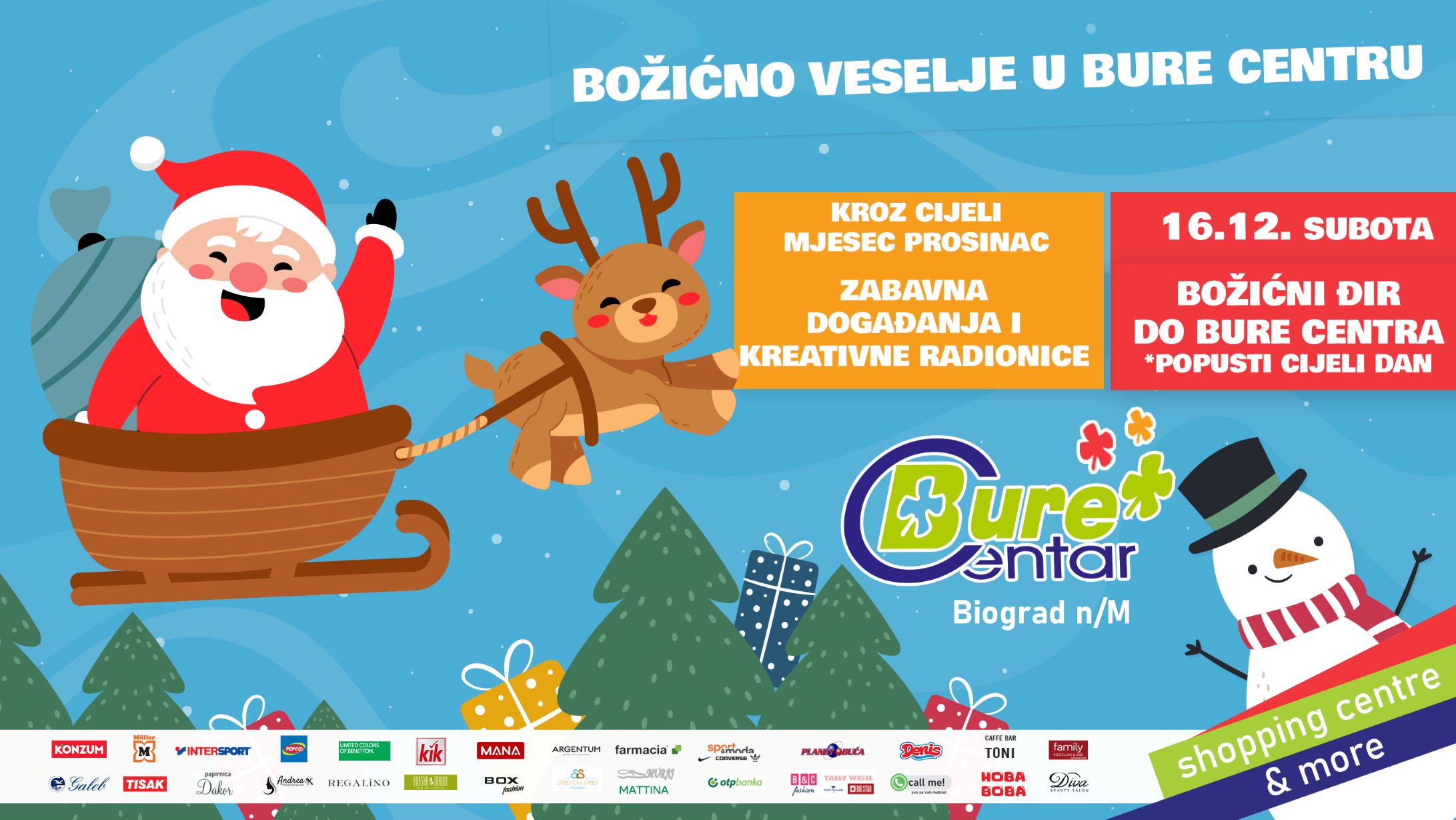 Božićno veselje u Bure Centru