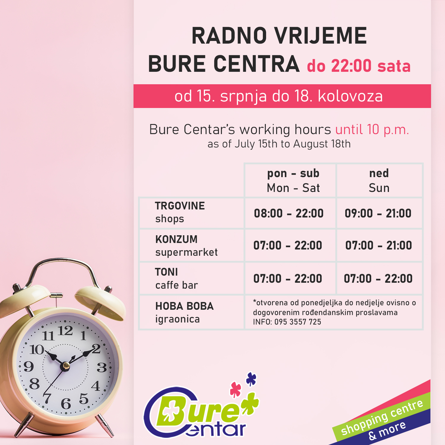 Radne nedjelje Bure Centra