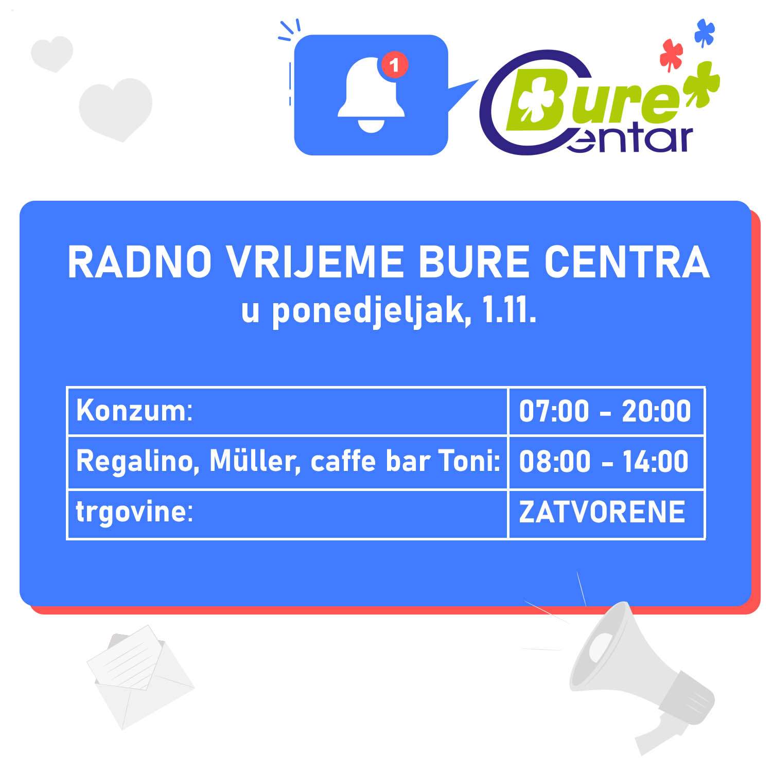 Radno vrijeme Bure Centra