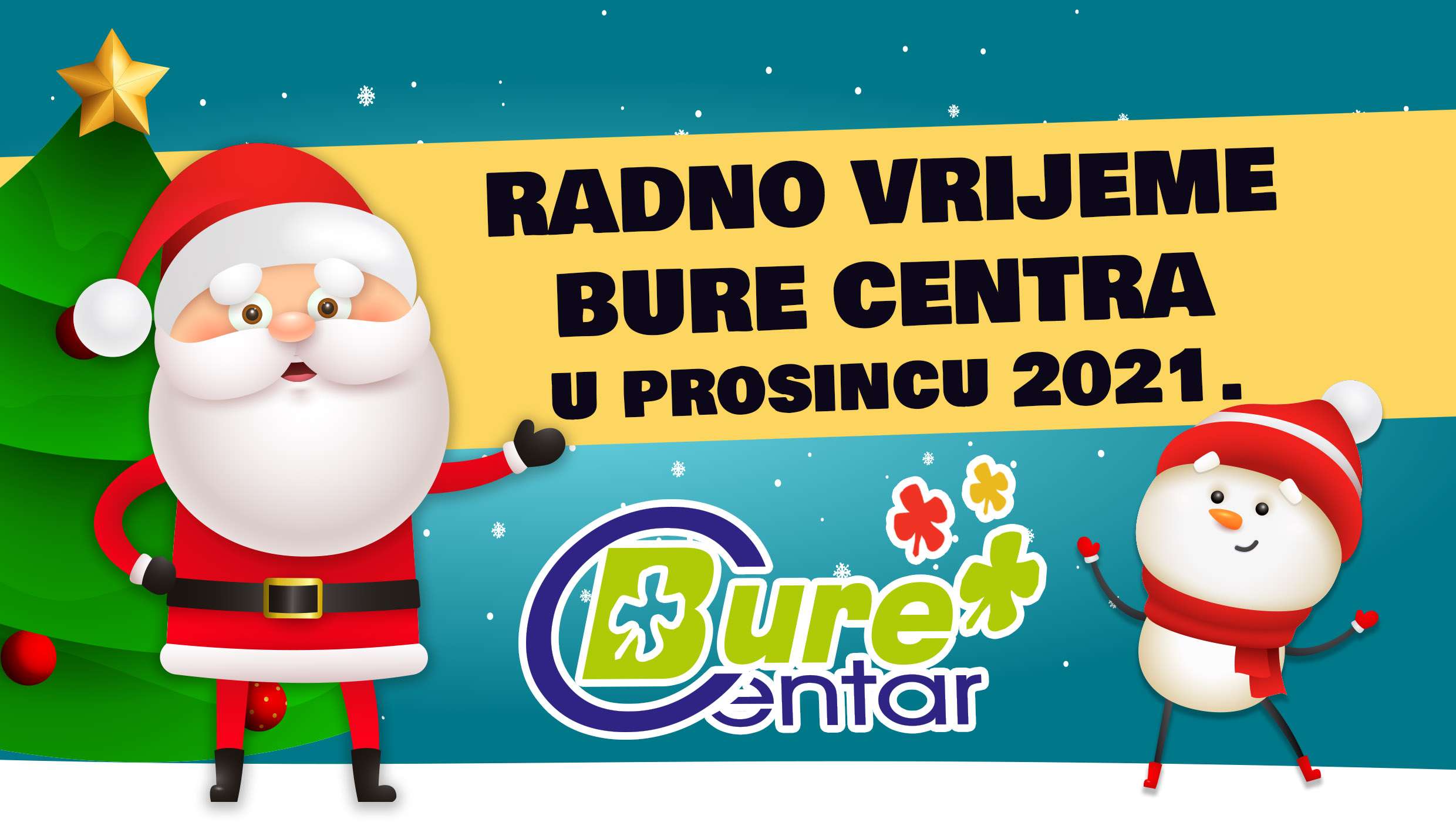 Radno vrijeme trgovina Bure Centra za Novu Godinu