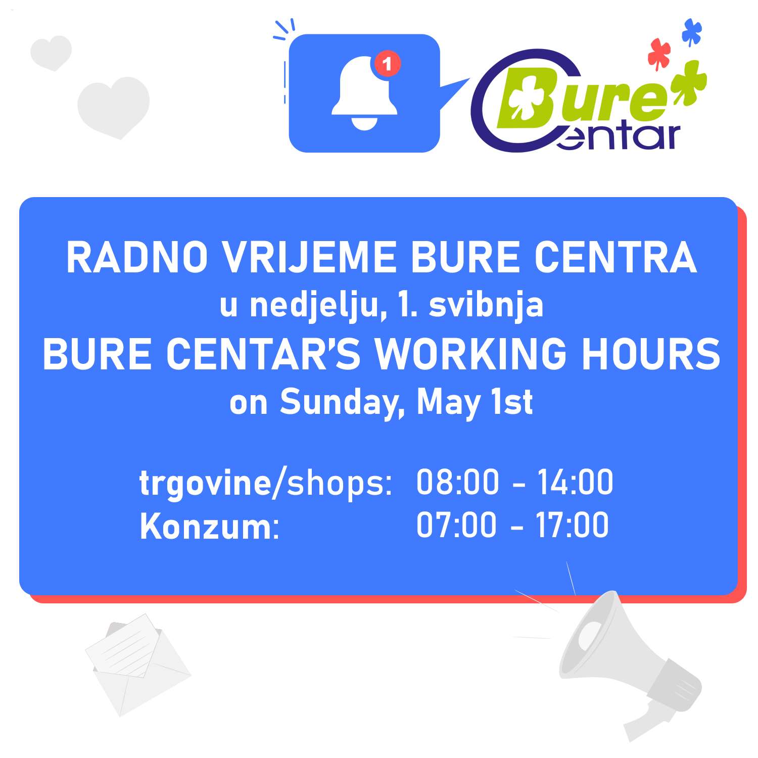 Radno vrijeme na 1.5.