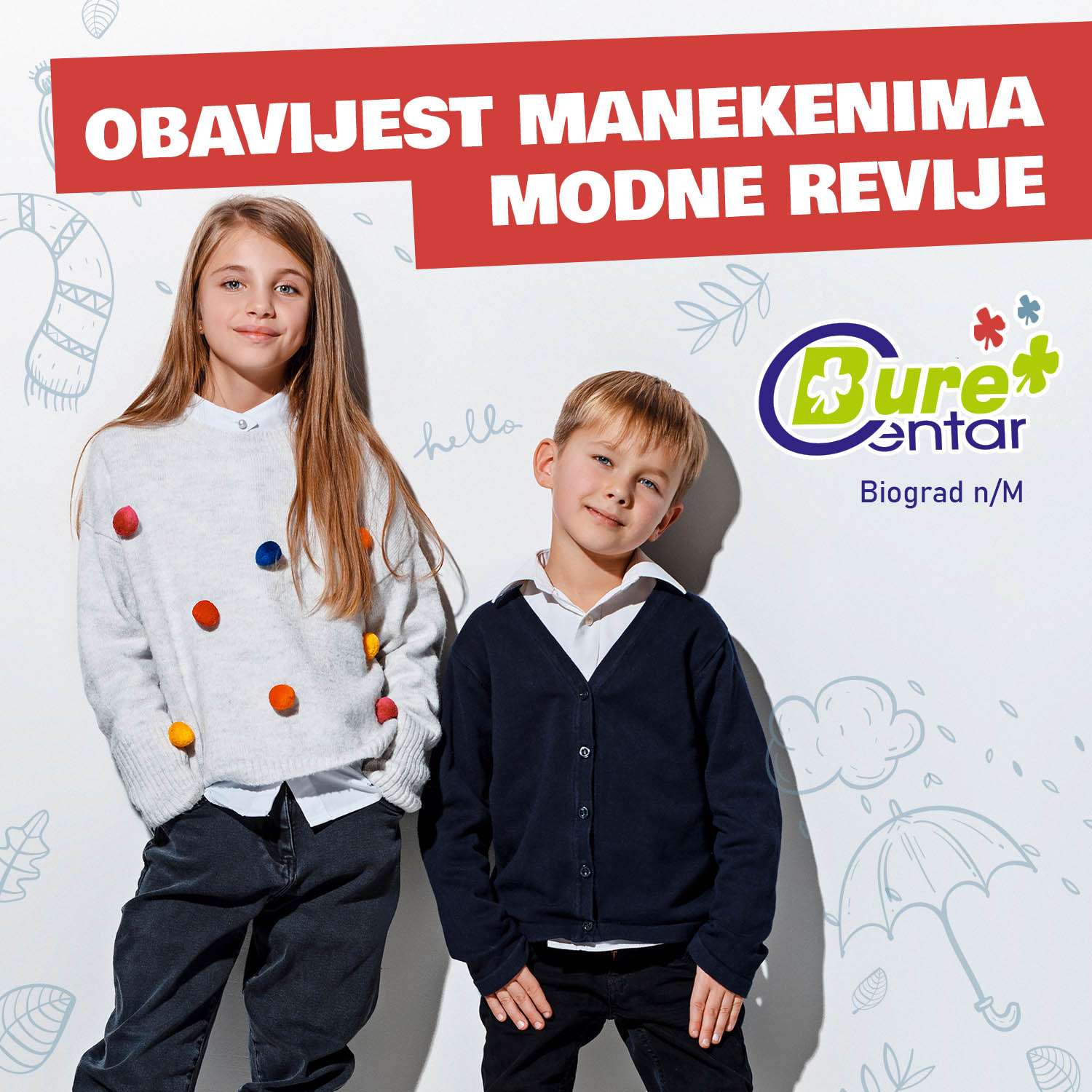 Obavijest manekenima modne revije Bure Centra