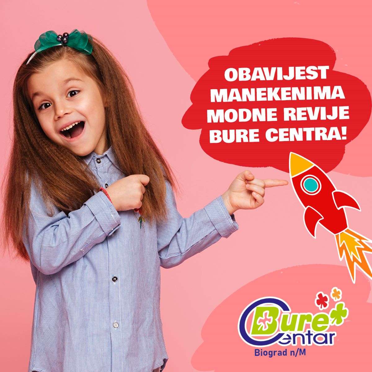Obavijest manekenima modne revije Bure Centra