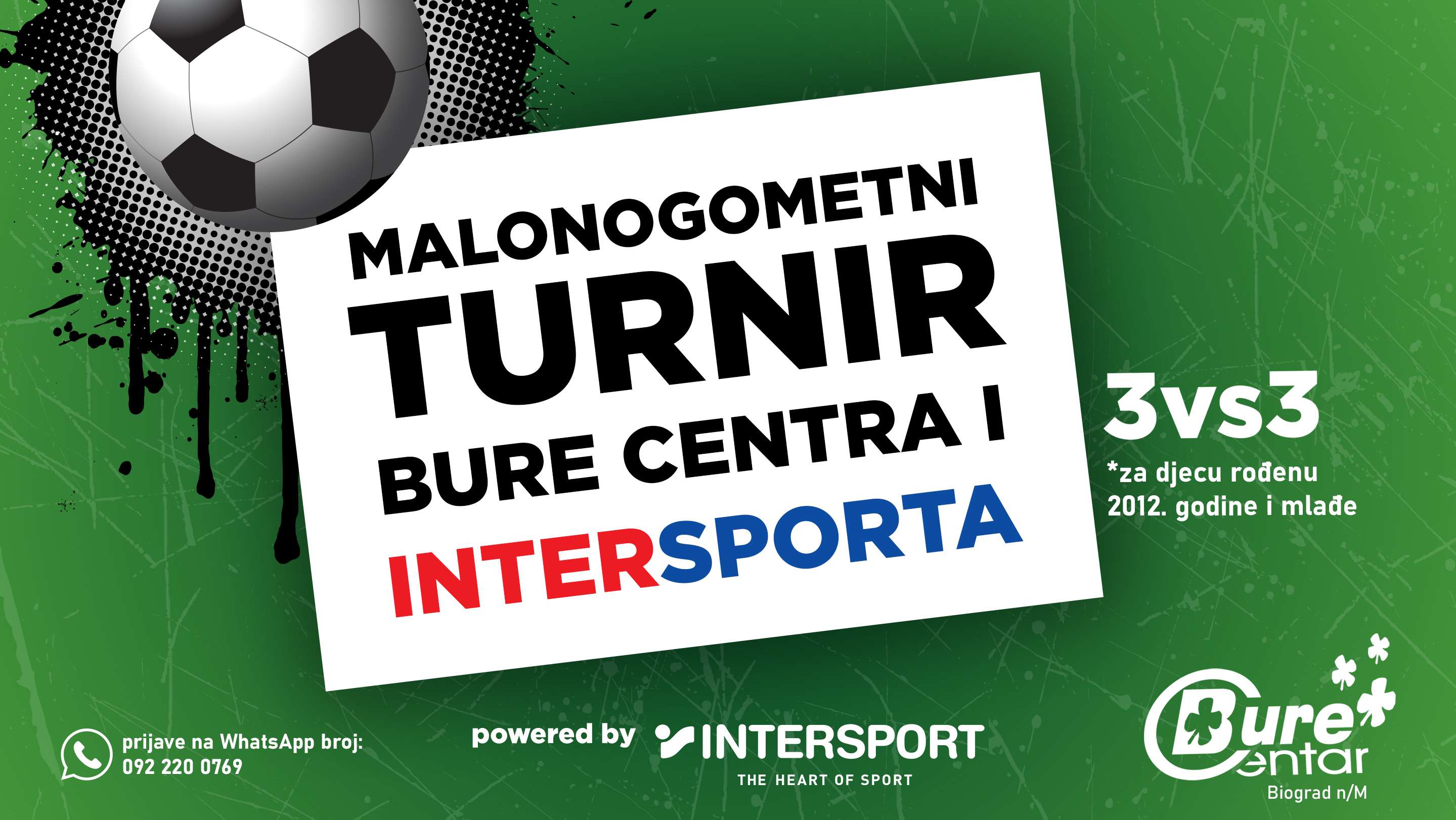 Zaključene prijave na Malonogometni turnir Bure Centra i Intersporta
