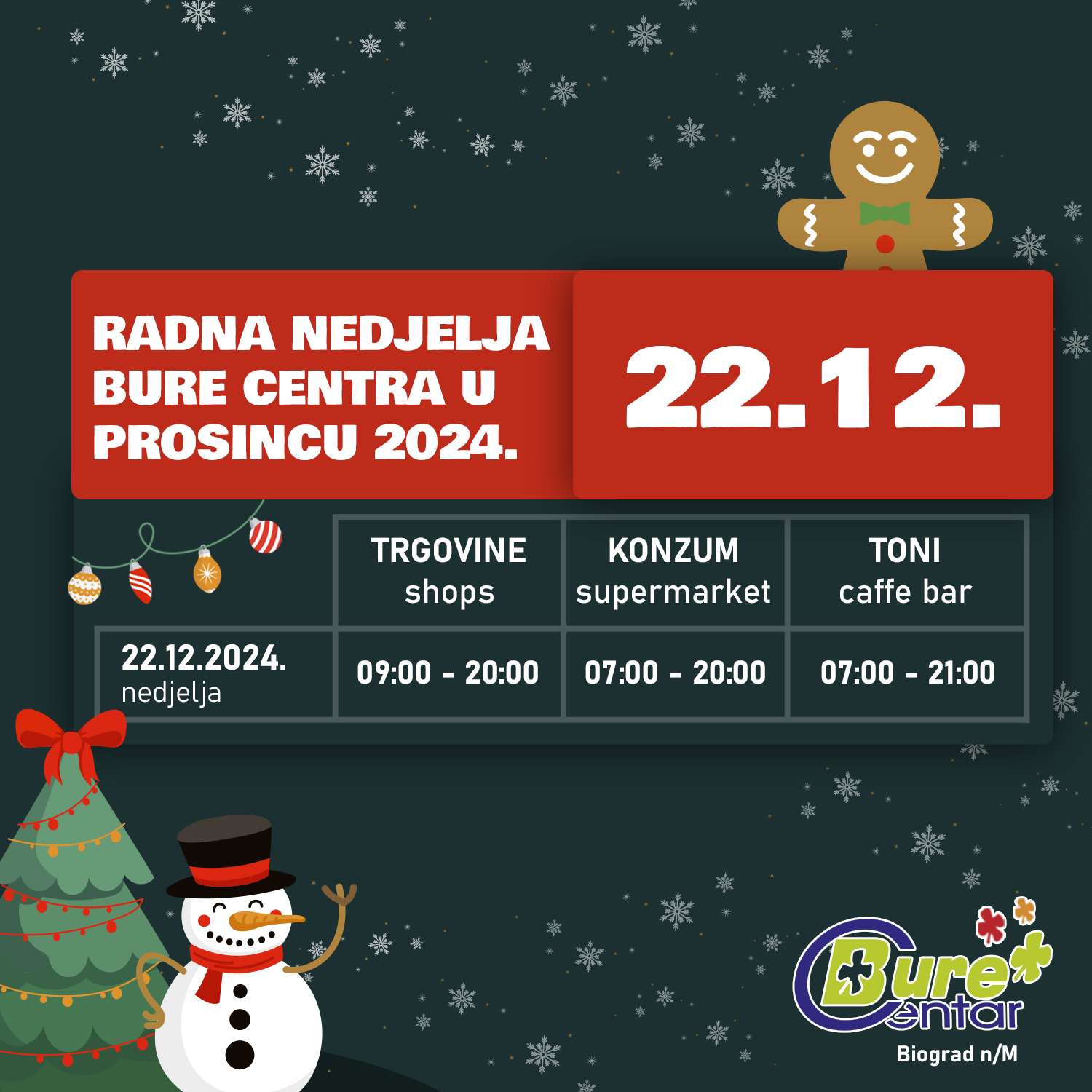 Radna nedjelja u prosincu