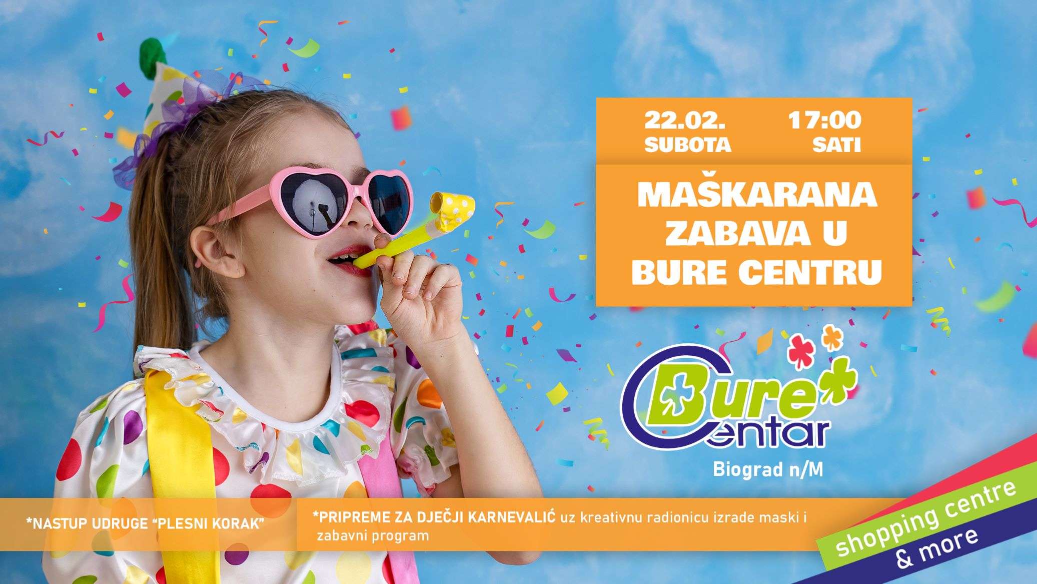 Maškarana zabava u Bure Centru