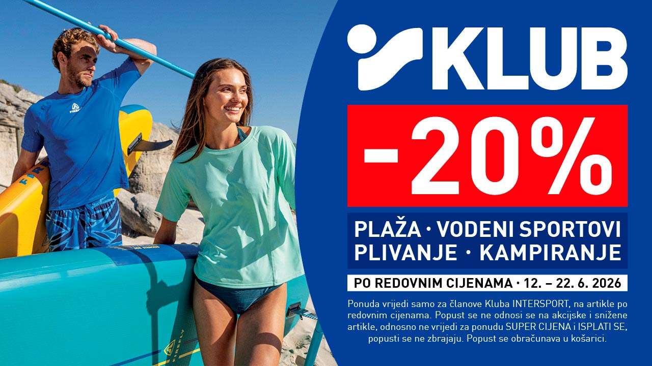 [INTERSPORT KLUB: -20% NA KAMPIRANJE I VODENE SPORTOVE!]